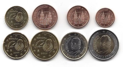 Spain 1 cent - 2 euro set