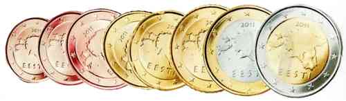 Estonia 1 cent - 2 euro set 2011
