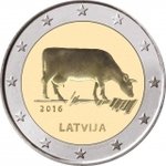 2 Euro Lettland 2016 Milchwirtschaft