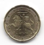 Lithuania 20 cent coin 2015